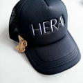 Black Trucker Hat - HERA Goddess